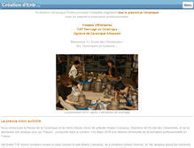 Tablet Screenshot of ecole-ceramique.com